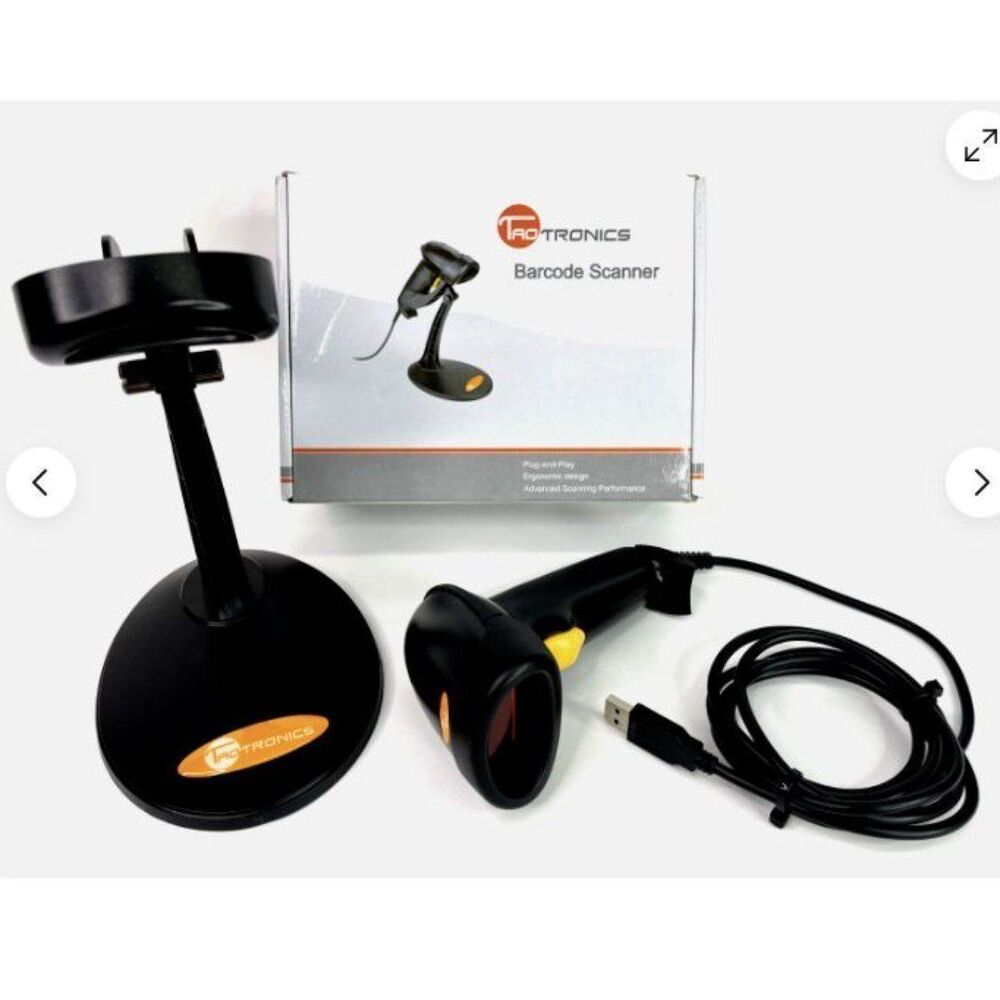 Handheld Laser USB Barcode Scanner Wired Automatic Bar Code Reader With Box